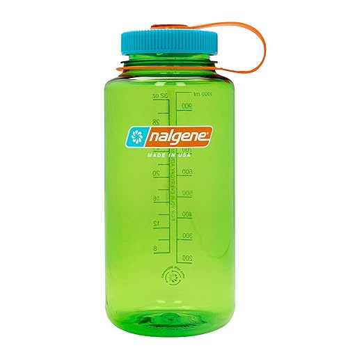 Nalgene Sustain Tritan Bpa-Free Water Bottle Made With Material Derived From 50% Plastic Waste, 32 Oz, Wide Mouth, Pear